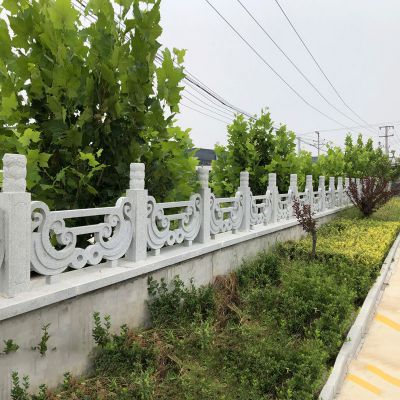 花園圍墻大理石雕刻花紋欄桿