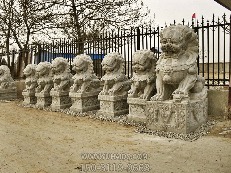 寺廟庭院別墅大型仿真動物看門鎮宅獅子雕塑