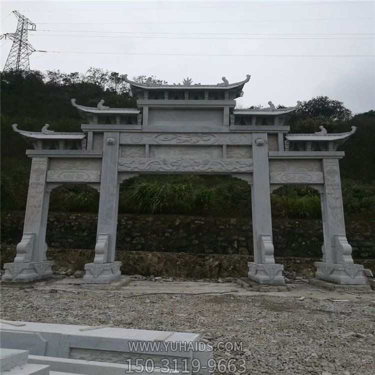 廣場園林鄉(xiāng)村古建大型石雕石牌坊雕塑