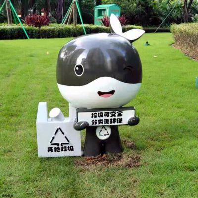 戶外公園玻璃鋼卡通動物公仔雕塑