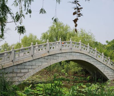 城市園林花崗巖鏤空拱橋欄桿