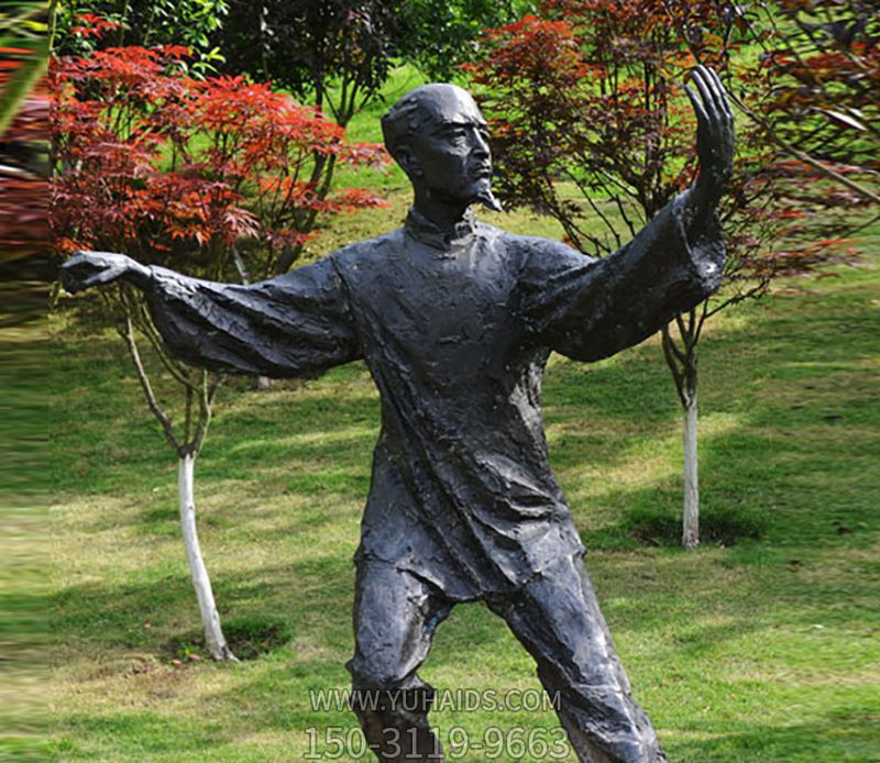 公園打太極運動人物銅雕雕塑