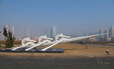 公園景區噴漆劃船比賽不銹鋼船雕塑