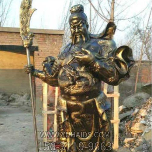 銅雕寺廟宗教大型武財神關(guān)公雕塑擺件