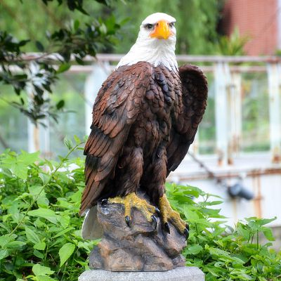 公園一只仿真樹脂老鷹雕塑