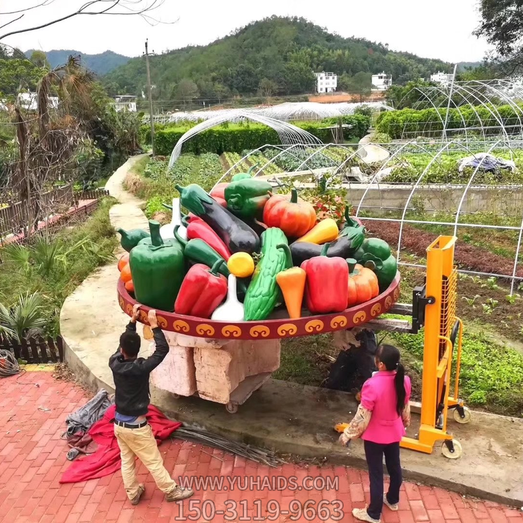 農場大型玻璃鋼仿真彩繪蔬菜蔬菜景觀雕塑